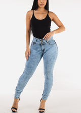 Sleeveless Scoop Neck Black Thong Bodysuit
