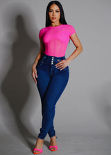 Levantacola Super High Waist Skinny Jeans Sand Wash