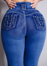 Levantacola Super High Waist Skinny Jeans Sand Wash