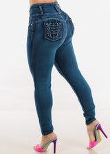 Levantacola Super High Waist Skinny Jeans Sand Wash