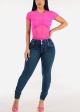 Levantacola Super High Waist Skinny Jeans Sand Wash