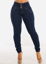 MX JEANS Butt Lift High Waist Dark Skinny Jeans
