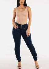 MX JEANS Butt Lift High Waist Dark Skinny Jeans