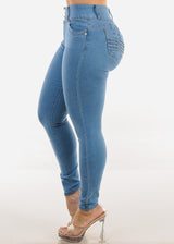 Butt Lifting High Rise Light Skinny Jeans