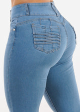 Butt Lifting High Rise Light Skinny Jeans