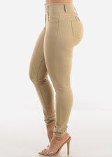 MX JEANS High Waist Butt Lift Levanta Cola Khaki Jeggings