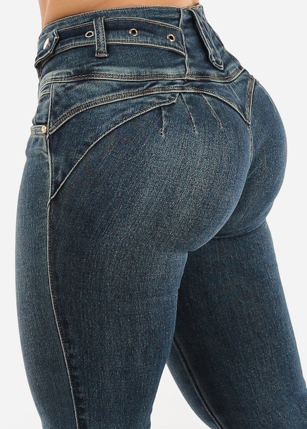 Butt Lift High Waist Skinny Jeans Vintage Wash