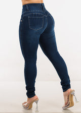 Butt Lift High Waist Skinny Jeans Dark Wash