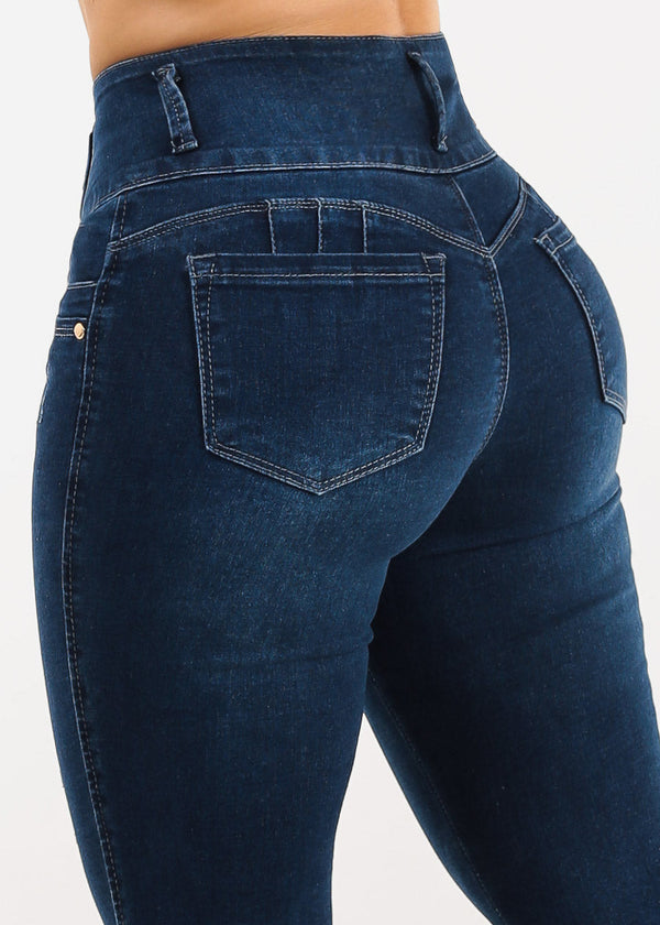 Butt Lift High Waist Skinny Jeans Dark Wash