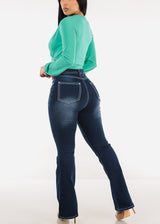 High Waisted Dark Wash Bootcut Jeans