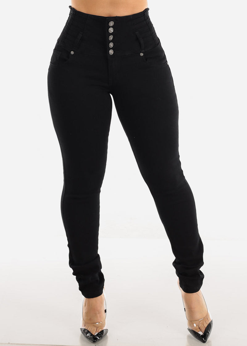 MX JEANS High Rise Sexy Black Skinny Jeans