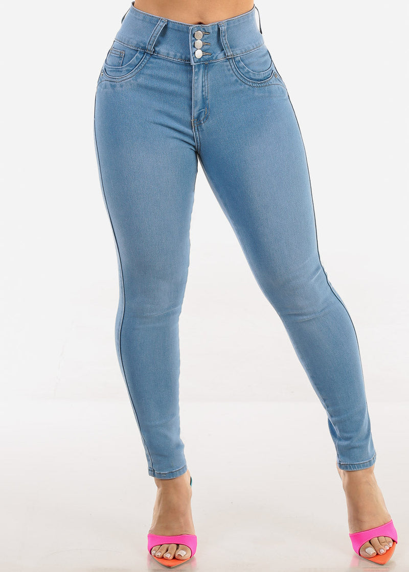 Levantacola High Rise Light Skinny Stretchy Jeans