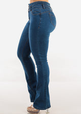 Butt Lift Mid Rise Stretch Bootcut Jeans Med Wash