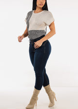 Butt Lift Mid Rise Stretch Skinny Jeans Dark Wash