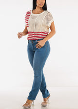 Butt Lift High Waist Straight Leg Stretch Jeans Light Blue