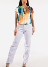 High Waist Hyper Stretch Straight Leg Pants White