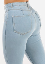 Butt Lift High Waist Stretch Light Skinny Jeans