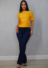 Super High Waist Butt Lift Bootcut Jeans Dark Wash