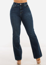 Super High Waist Butt Lift Bootcut Jeans Dark Wash