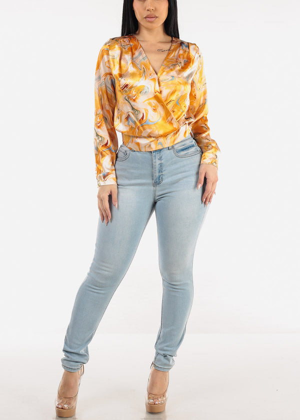 Super High Waist Stretch Skinny Jeans Light Wash