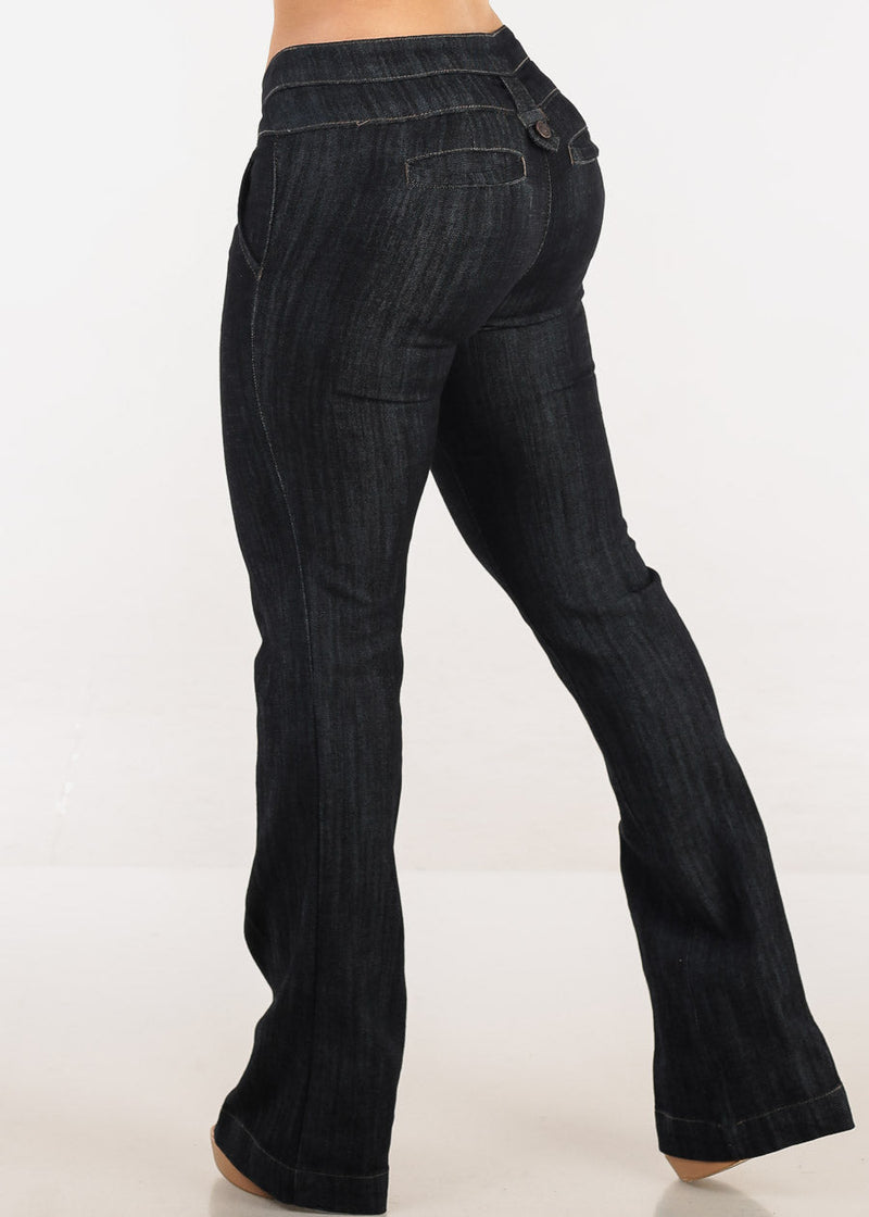 Dark Wash Low Rise Bootcut Jeans