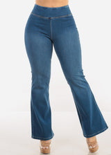 Butt Lift Super High Waist Bootcut Denim Pants Med Blue