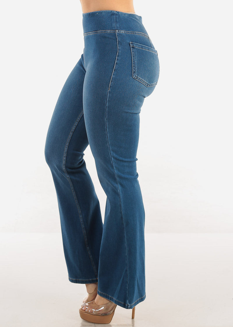 Butt Lift Super High Waist Bootcut Denim Pants Med Blue