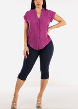 MX JEANS High Waist Hyper Stretchy Butt Lifting Capris Navy