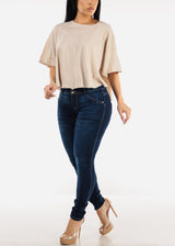 Butt Lift High Waist Dark Skinny Jeans