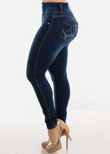 Butt Lift High Waist Dark Skinny Jeans