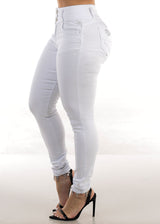 Butt Lift High Waist White Skinny Jeans