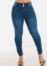 Levantacola High Waisted Skinny Jeans Indigo