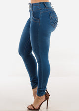 Levantacola High Waisted Skinny Jeans Indigo