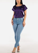 Levantacola Super High Waist Skinny Jeans Light Wash