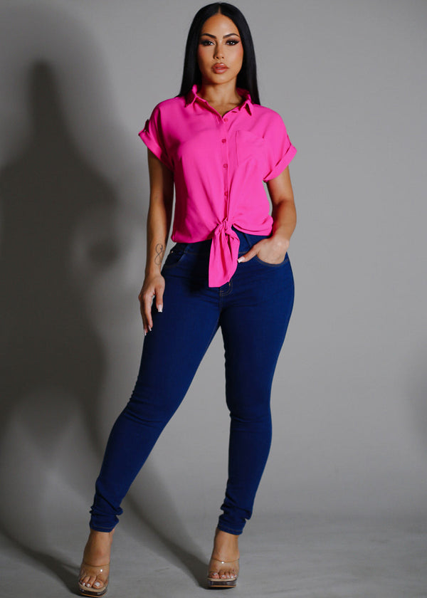 Levantacola Super High Waist Skinny Jeans Indigo