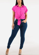 Levantacola Super High Waist Skinny Jeans Indigo