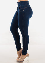 Levantacola Thick Waist Stretchy Skinny Jeans Dark Wash