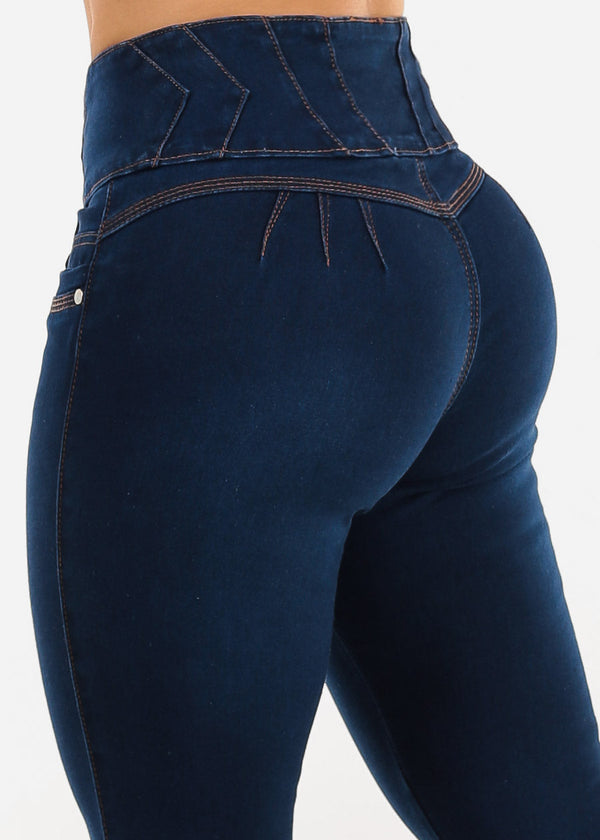 Levantacola Thick Waist Stretchy Skinny Jeans Dark Wash