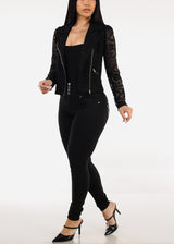 Levantacola Super High Waist Black Skinny Jeans