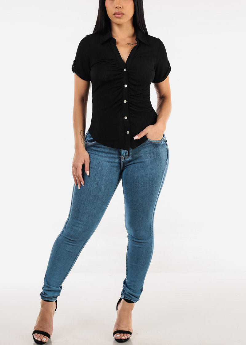 Levantacola Super High Waist Skinny Jeans w Pocket Design