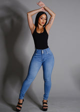 Butt Lifting High Rise Light Blue Skinny Jeans