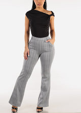 Black Sleeveless Asymmetrical Neckline Blouse