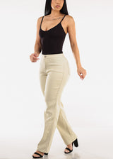 Sleeveless Vneck Ribbed Thong Bodysuit Black
