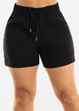 High Waist Quick Dry Hyper Stretch Shorts Black