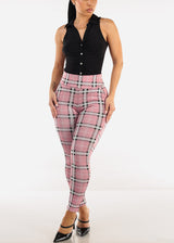 Stretchy Ruched Sleeveless Collared Blouse Black