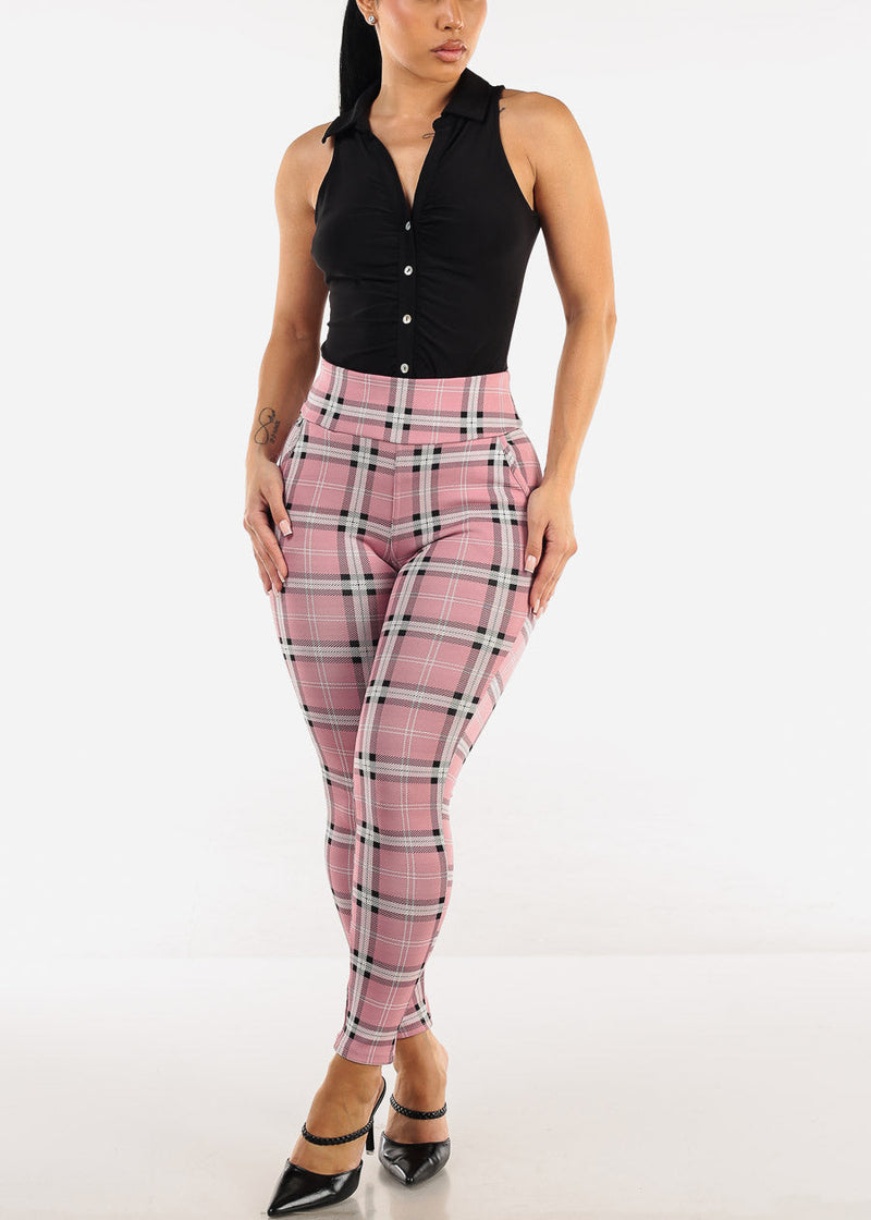 Stretchy Ruched Sleeveless Collared Blouse Black