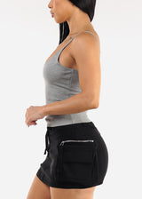 Sleeveless Scoop Neck Cami Top Grey