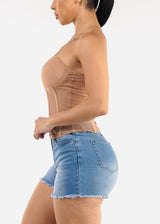 Sweetheart Neckline Corset Top Nude