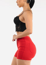 Sleeveless Black Floral Lace Bustier Crop Top