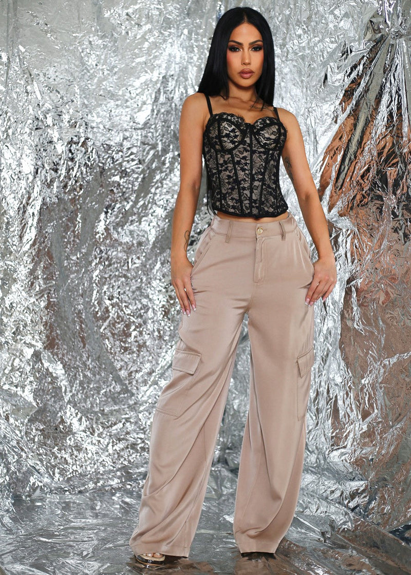 Sweetheart Neckline Floral Lace Corset Top Black